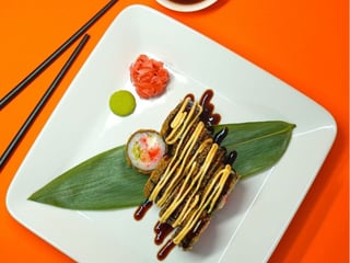 Tempura s lososem a krevetou