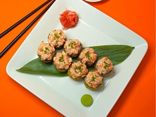 Tempura spicy losos