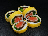 Philadelphia z grillowanym łososiem i tamago  (6 szt)