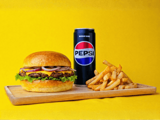 VEGE CHEESEBURGER ZESTAW 