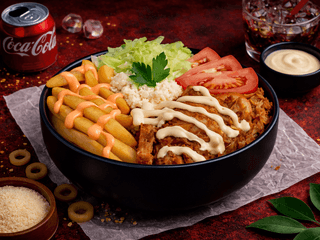 Greek Chicken Fries Bowl