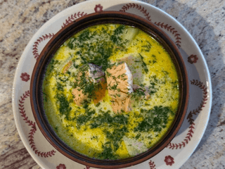 Finnish fish soup with salmon
