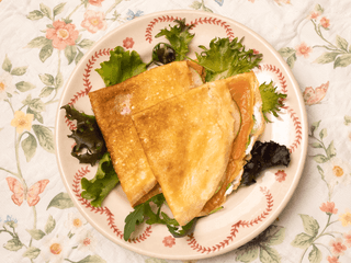 Crepes with salmon and cream cheese