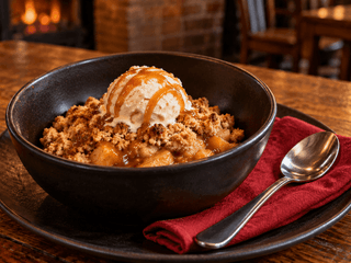 Horúci jablkový crumble