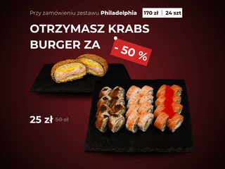 Zestaw Philadelphia + Krabs Burger -50%