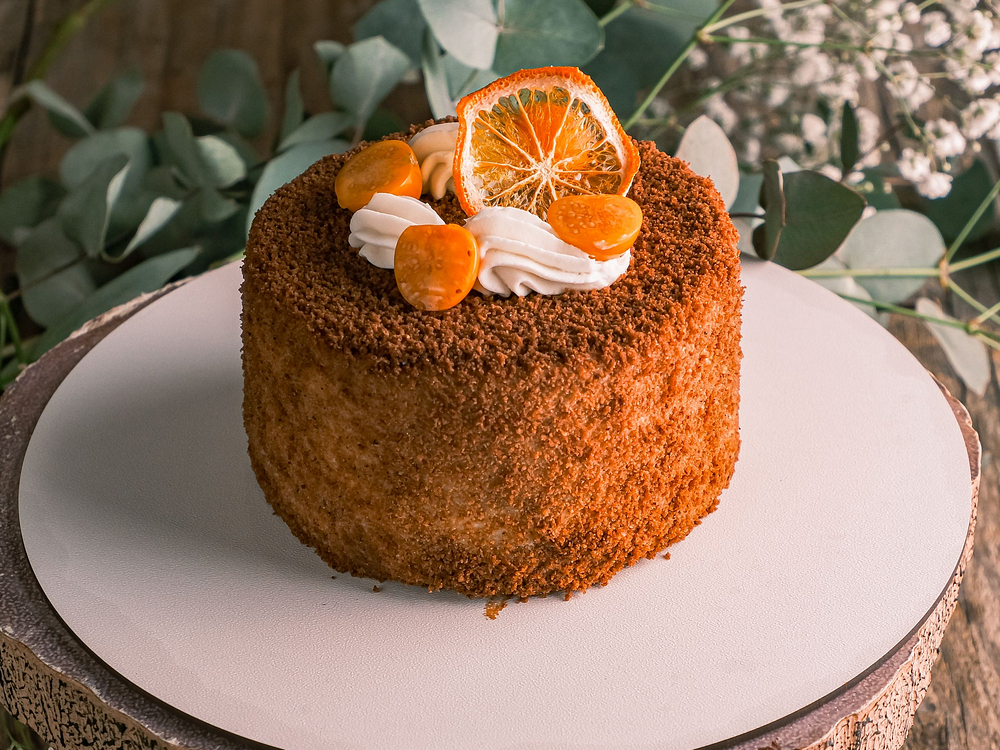 Медовик шоколадний Апельсин-Курага-Маракуйя