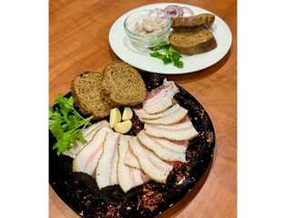 Нарізка з сала + намазка