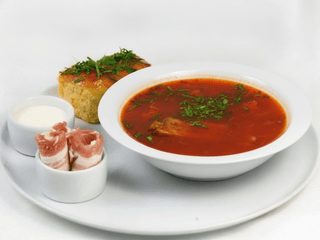 Борщ з пампушками