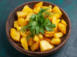 Печена картопля з часником