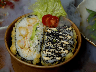 Sushi Burger Krewetka + sałatka surimi