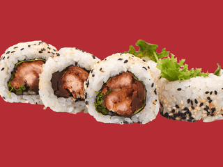 California Uramaki z Pieczonym Łososiem 8 szt