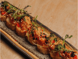 Crispy rice salmon