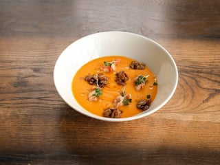 Крем-суп з гарбуза та з креветками